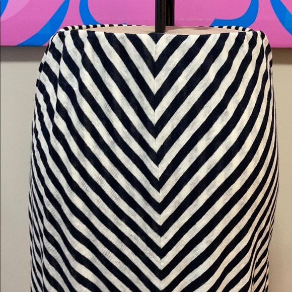 Splendid x Margherita Black White Linen Striped Skirt - Picture 8 of 12